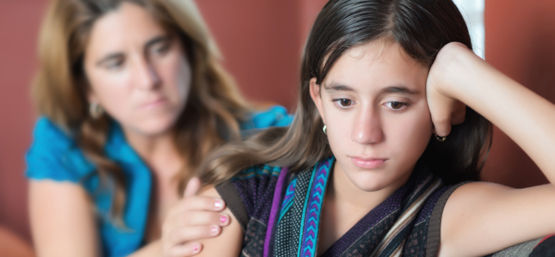 Non Suicidal self Injury - woman and sad child